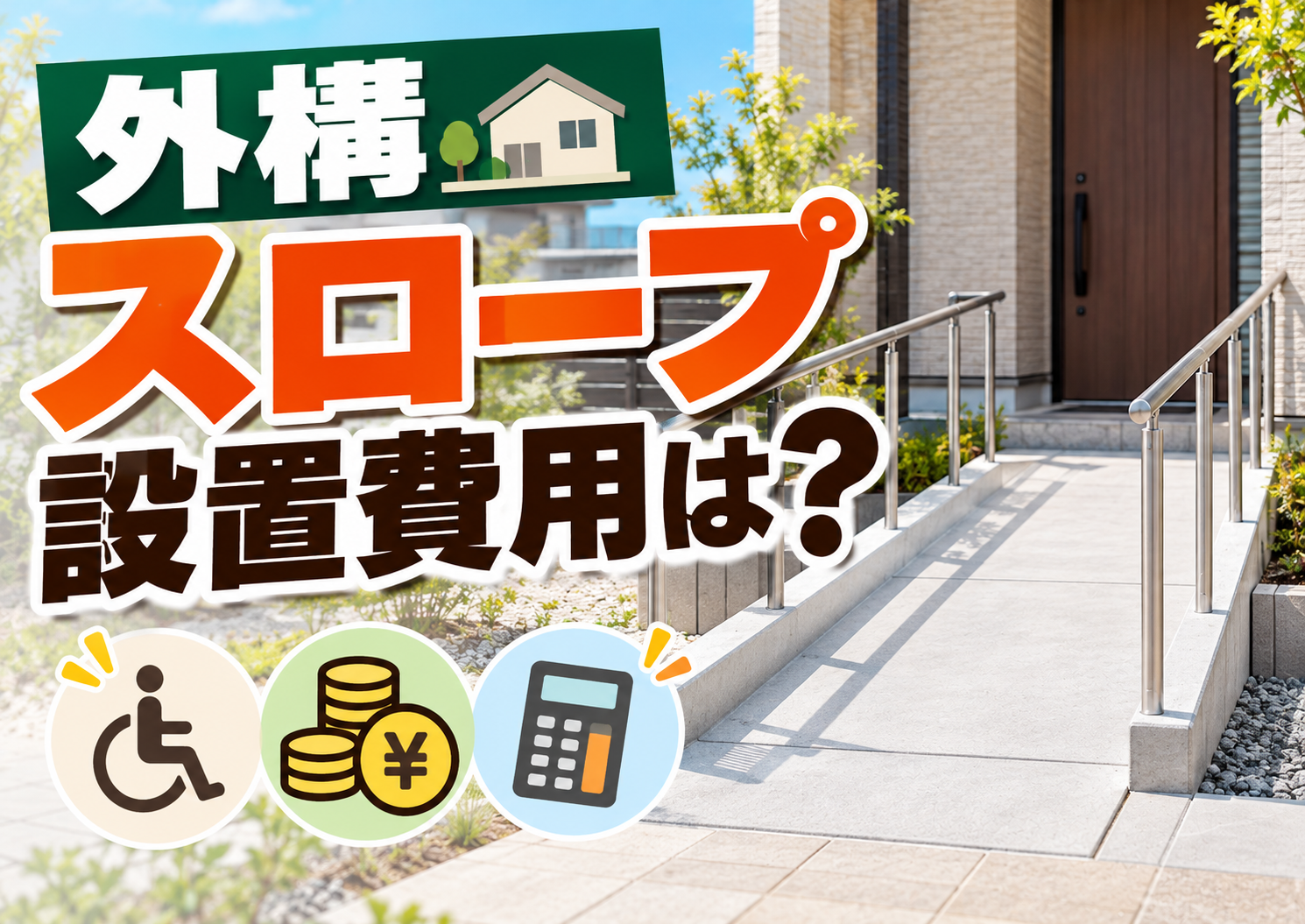 【2026年最新】外構スロープ設置の費用相場と後悔しない舗装工事のポイント